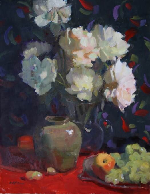 White flowers in a Vase, by Diane Eugster